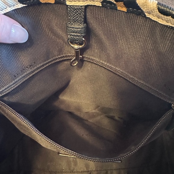 Coach Leopard-Print Tote in Black and Tan . - Picture 6 of 16